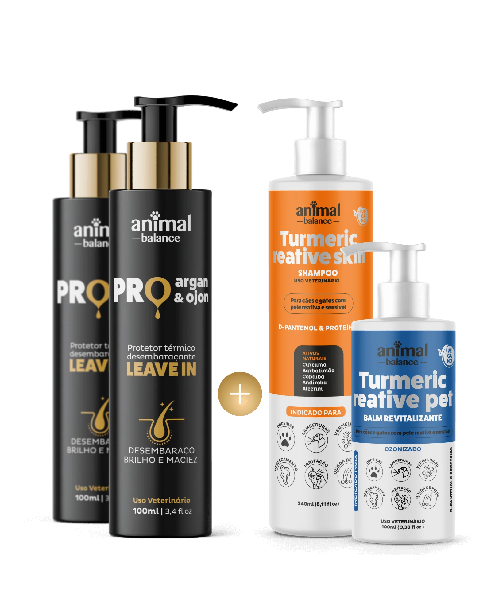 2 Pro Argan & Ojon + 1 Turmeric Reative Shampoo + 1 Reative Balm