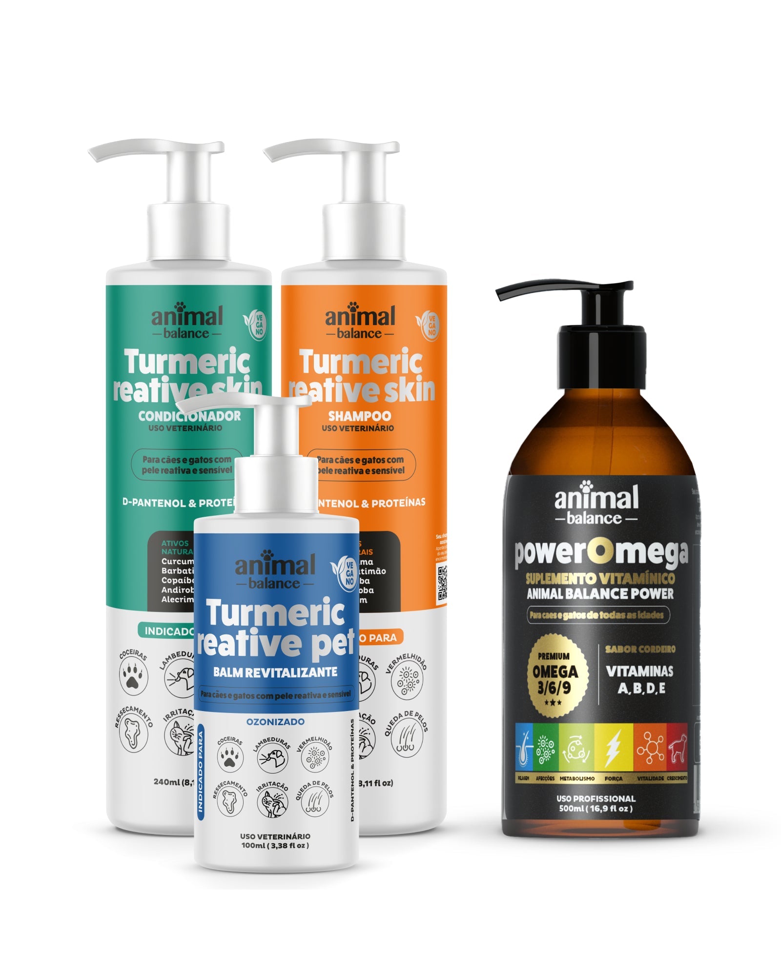 Intense Therapy Kit – 1 Balm + 1 Shampoo + 1 Conditioner + 1 Power Omega