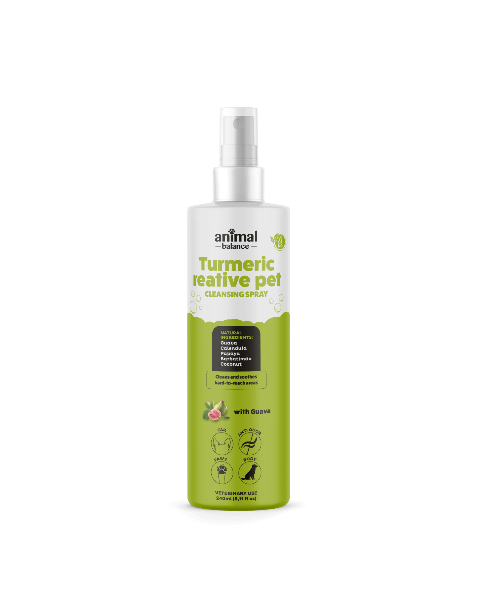 Turmeric Soothing & Bactericidal Spray – Psidium, Calendula & Aloe – 8.1 fl oz
