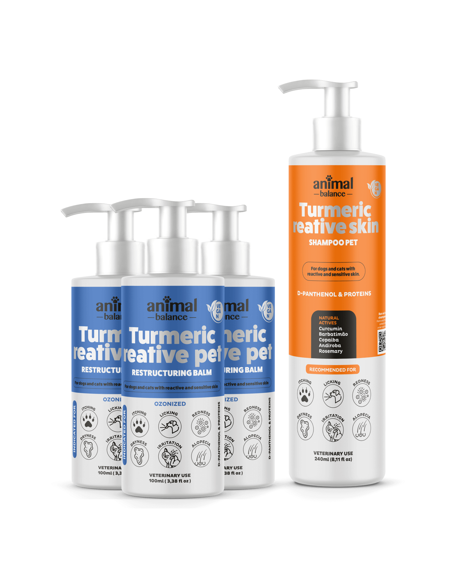 Essential Turmeric Care Kit – 3 Balms + 1 Shampoo