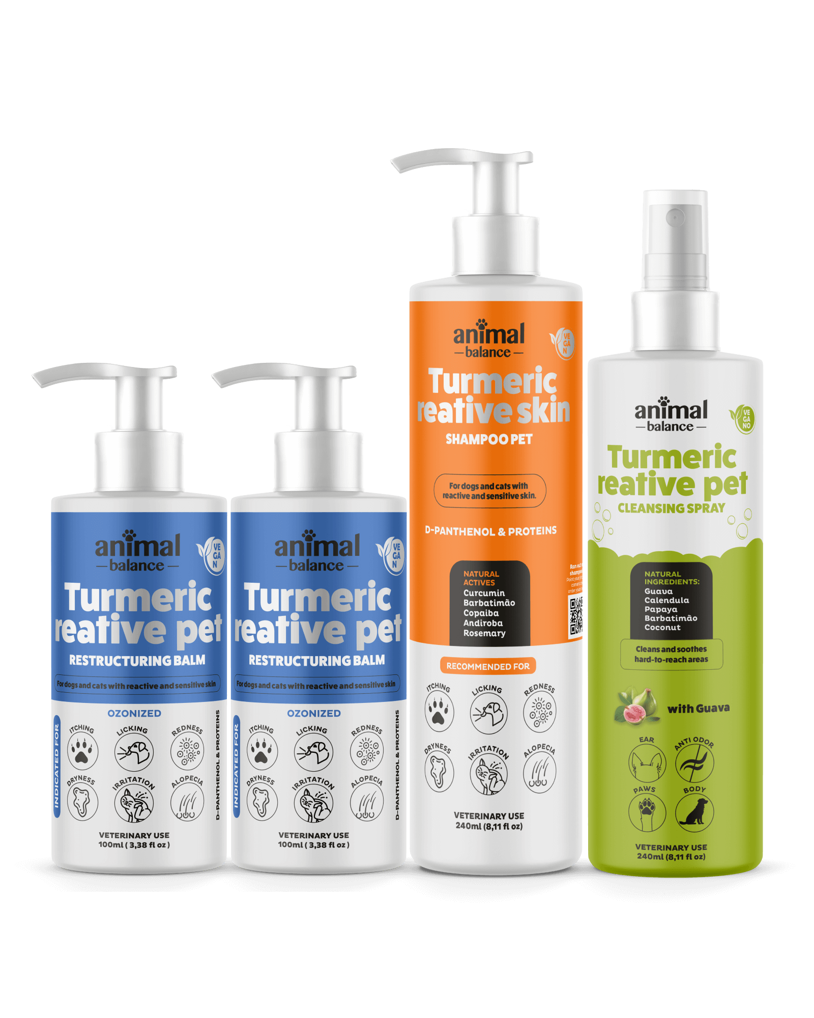 2 Restructuring Balms + 1 Turmeric Shampoo + 1 Soothing Cleansing Spray