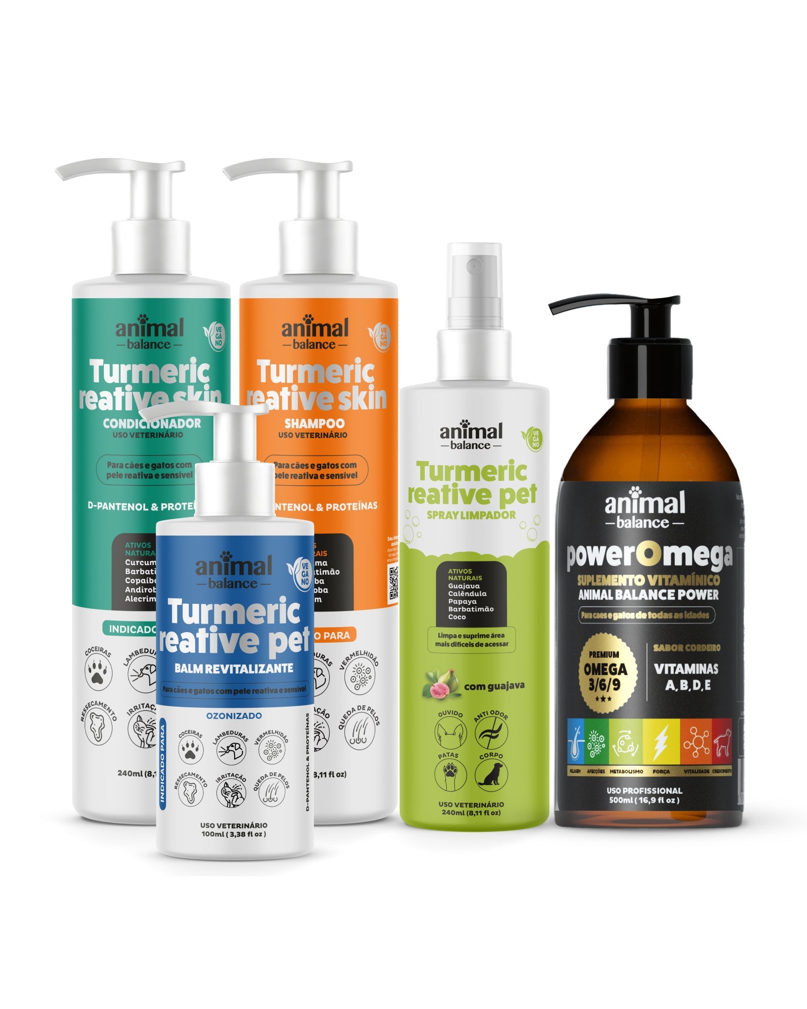 Vitality Kit – 1 Balm + 1 Shampoo + 1 Conditioner + 1 Spray + 1 Power Omega