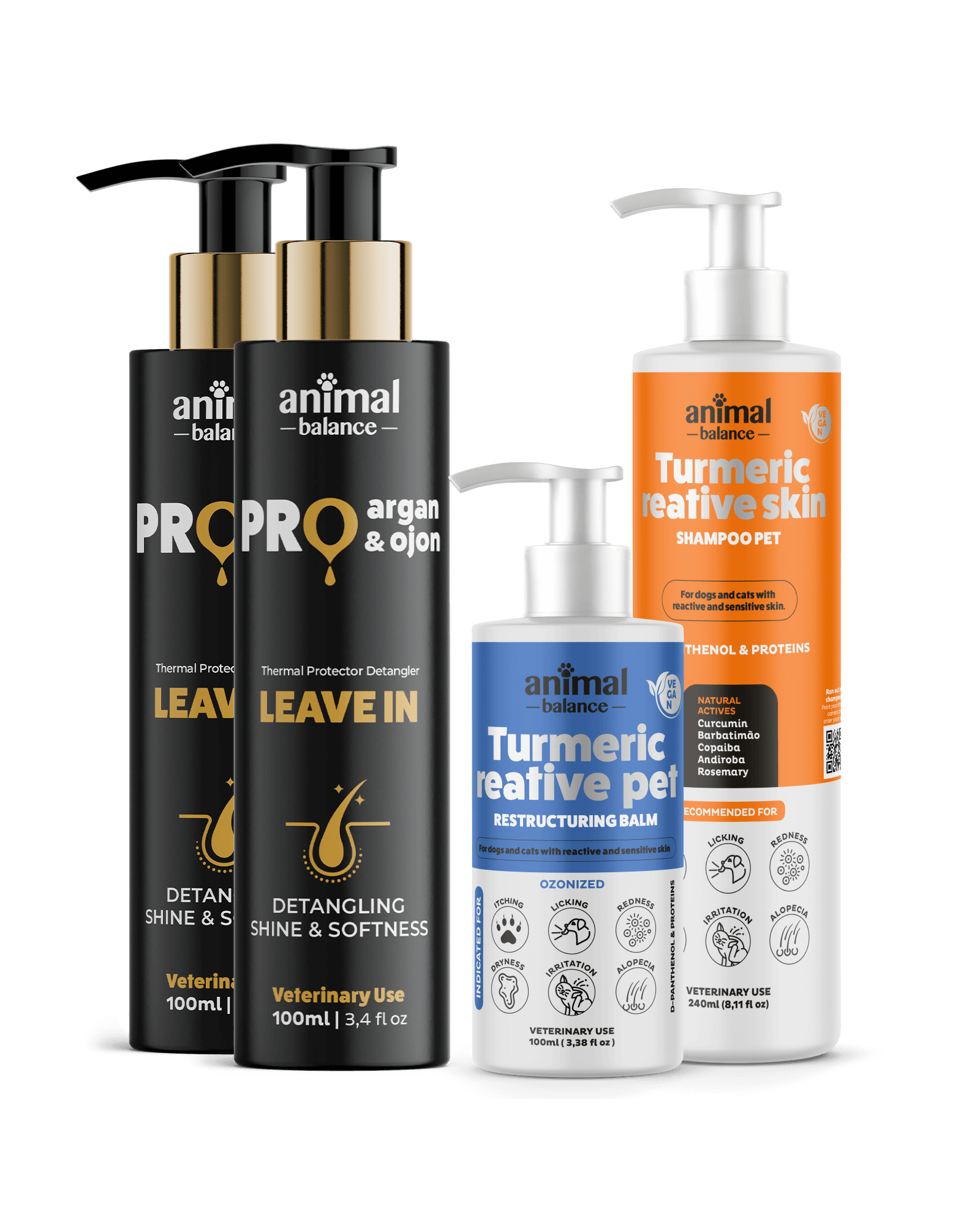 2 Pro Argan & Ojon + 1 Turmeric Reative Shampoo + 1 Reative Balm