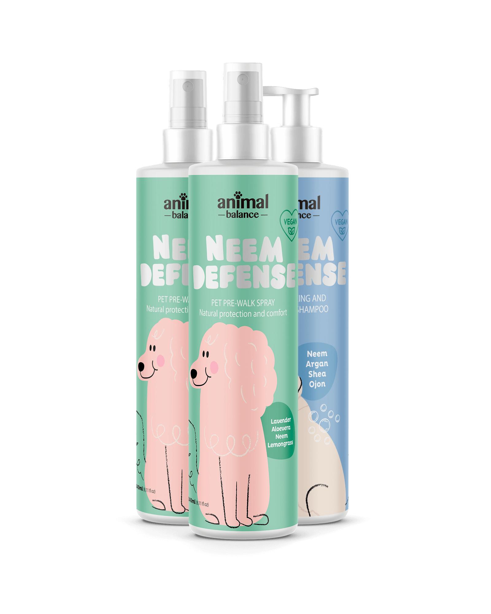2 Neem Defense Sprays + 1 Neem Defense Shampoo