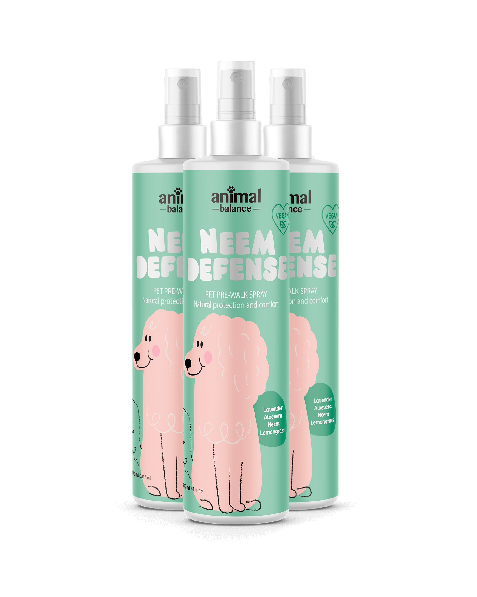 3 Neem Defense Sprays – Repellent Action