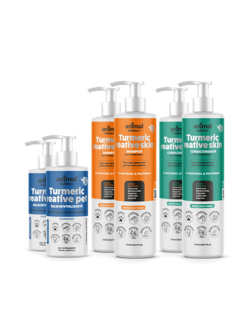 Kurkuma Totalreparatur-Set - 2 Balsame + 2 Shampoos + 2 Conditioner