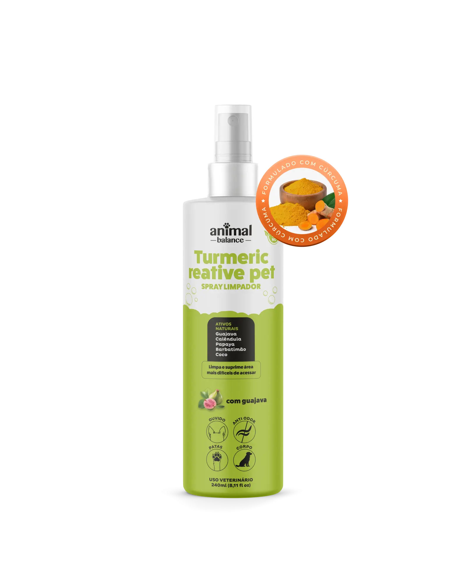 Cleaning Spray - Bactericidal, Anti-Odor, Soothing - Psidium, Calendula, and Aloe - 8.1 fl oz (240ml)