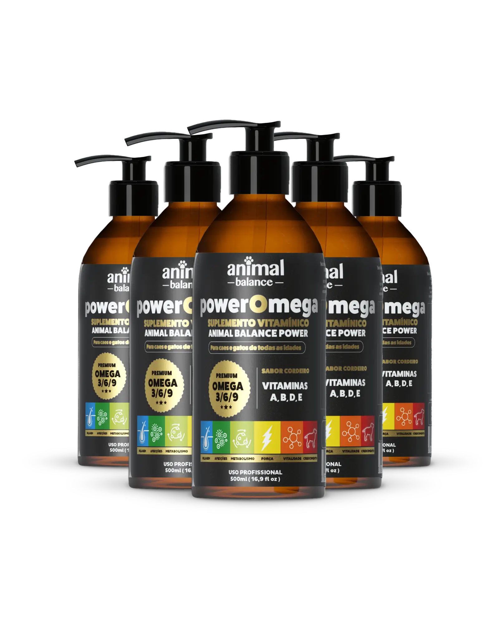 Power Omega 3, 6 & 9 Premium + Turmeric - Lamb Flavor - 5 Units