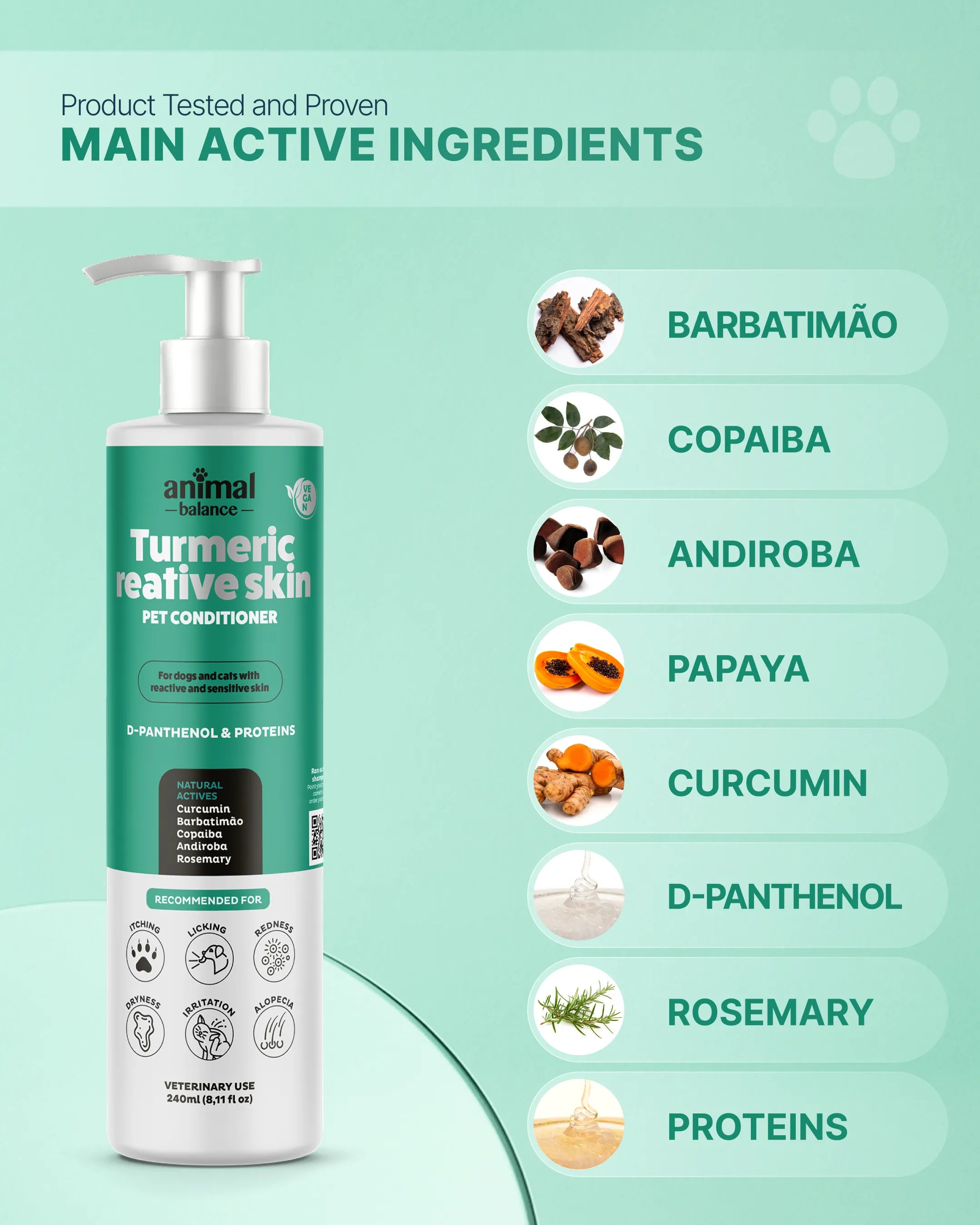 Pet Conditioner Turmeric Reative Skin – 8.1 fl oz