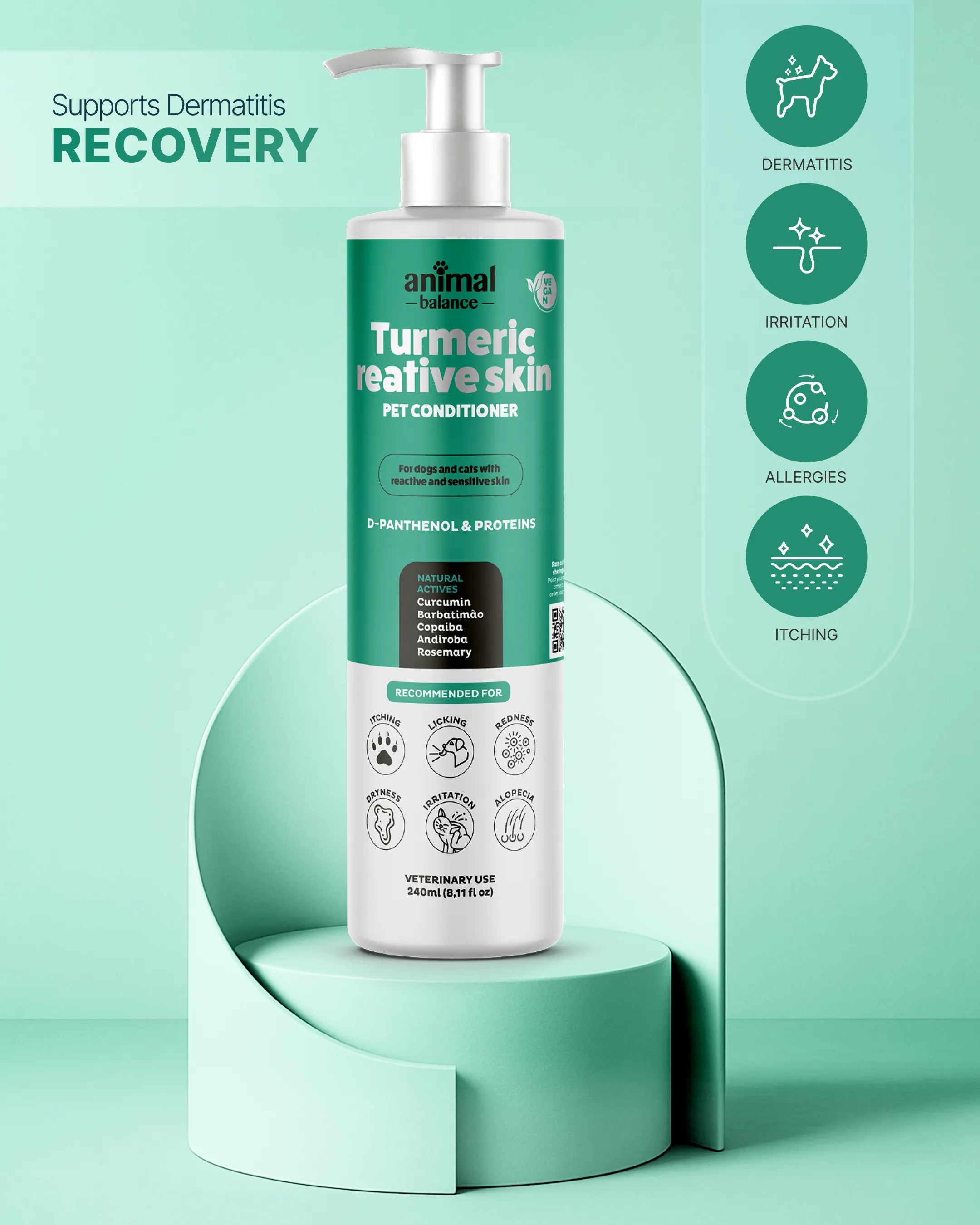 Pet Conditioner Turmeric Reative Skin – 8.1 fl oz