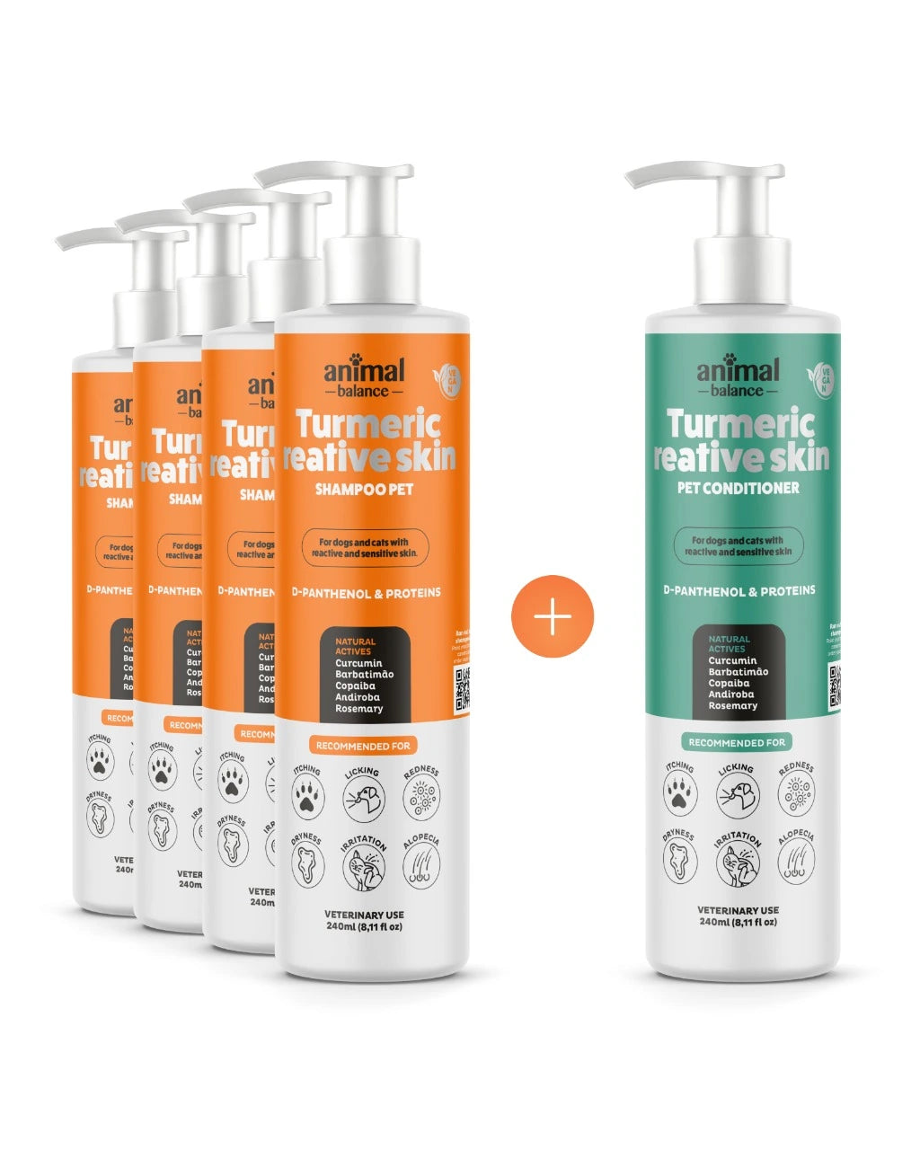 4 Turmeric Reative Shampoo + Get 1 Turmeric Reative Conditioner for free